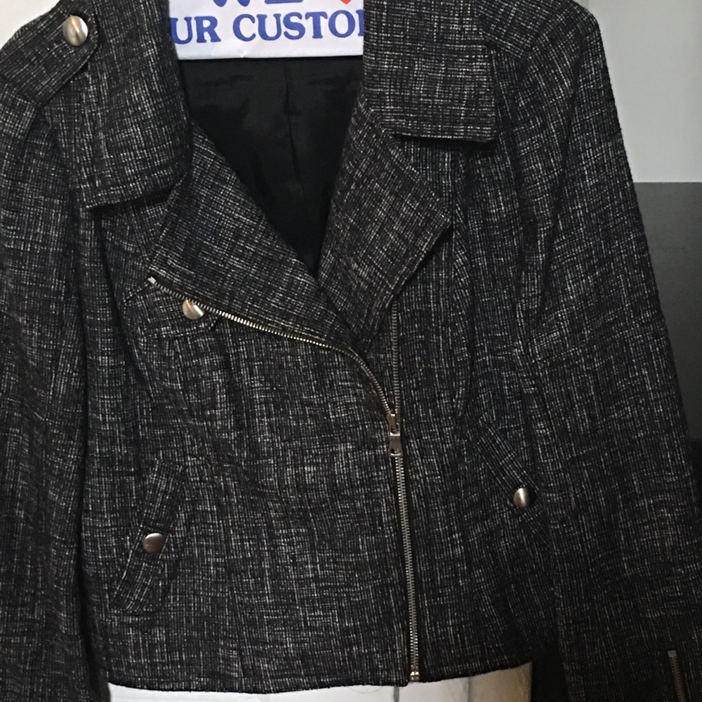 Tweed moto jacket
